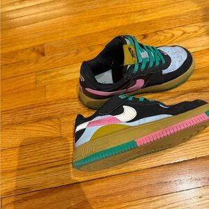 Nike Kids' Black and Pink Sneakers